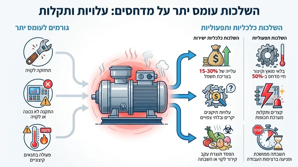 נוצר על ידי מודל בינה מלאכותית Gemini Pro טכנאי מקצועי בודק מדחסים של מערכת קירור תעשייתית
